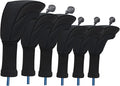 Wood Headcover Golf Club Covers Driver Headcovers Nylon Head Covers Designed to Fit All Woods - 3/4/5/6 Pack/Set Golf Accessories Suitable for Men and Women