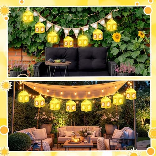 Simgoing 12 Sets Sun Lantern Crafts Kit with LED Lights