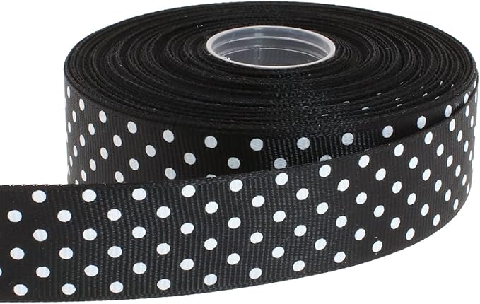 Polka Dot Grosgrain Ribbon 25 Yard Each Roll 100% Polyester by Unknown
