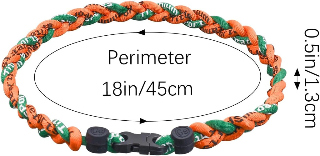18inch Baseball Necklace,Fashion Tri-Braided Rope Tornado Necklace for Sports Fan