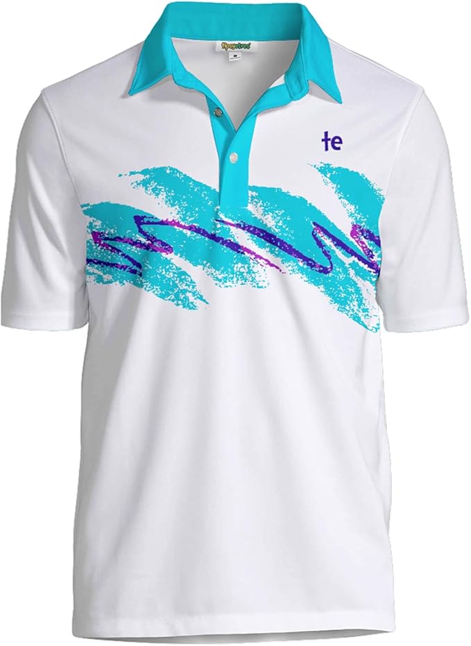 Tipsy Elves Men's Performance Golf Shirt - 4-Way Stretch, Quick Dry, Athletic Cut - Golf Polo