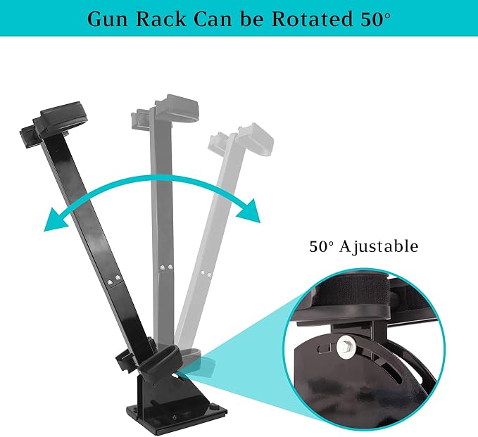 10L0L Universal Golf Cart Gun Holder for EZGO, Club Car, Yamaha, and UTV, Stand-Up Adjustable Floor Mount Gun Rack with Quick Release, Rifle & Hunting Gun Storage Accessory
