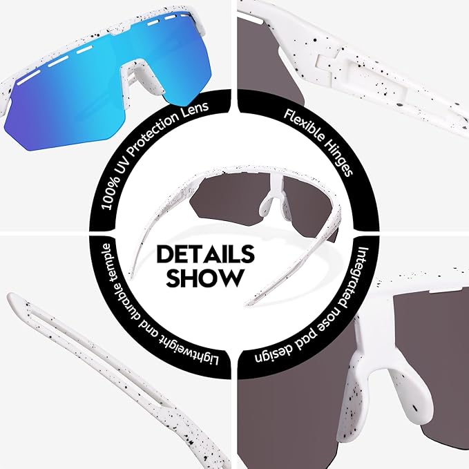 Youth Sports Sunglasses for Boys Girls Age 3-10, Lightweight Frame Kids Baseball Softball Cycling Sunglasses
