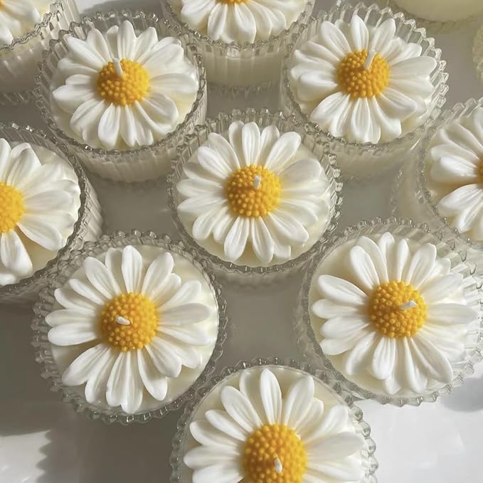 Daisy Candle Mold 4pack, Daisy Silicone molds - Image 8