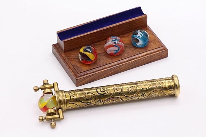 RII Marble Scope Kaleidoscope | Exquisite Etched Brass Design - Image 2