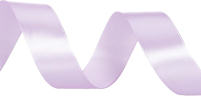 1 Inch Lilac Solid Satin Ribbon, 50 Yards Craft Fabric Ribbon - Image 4