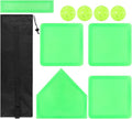 Baseball Home Plate Set, Glow in The Dark Baseball Softball for Practice, with 3 Base Plates, a Home Plate,a Pitcher’s Plate, 4 Pickballs, 1 Storage Bag