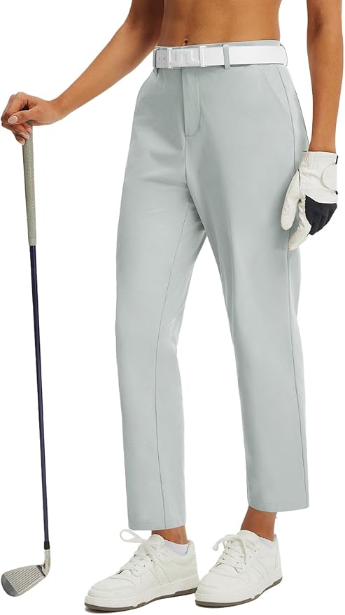 baleaf Women's Golf Pants Straight Leg Stretch Work Travel Pant with Pockets Dressy Bussiness Casual Slacks UPF 50+