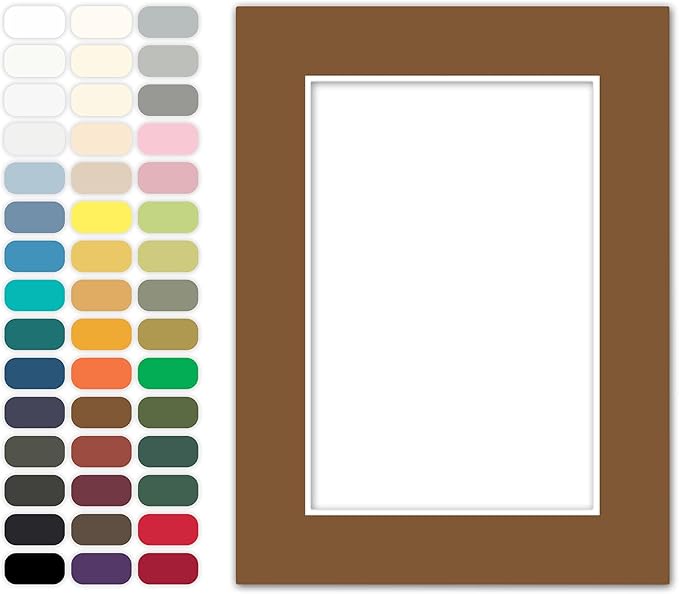 Poster Master Aged Oak Matboard – 4-Ply Acid-Free Picture Mat Board by PosterMaster