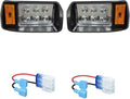 LED Headlight Kit for Club Car DS with Adapter, Factory Style Golf Cart Headlight for 1993-Up 12 Volt Club Car DS, Replace OEM 101988002 101988001