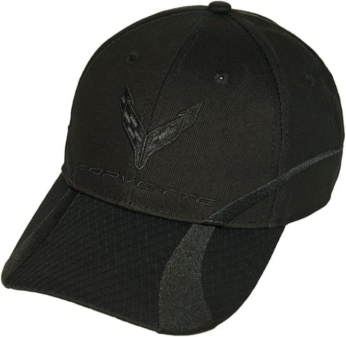 C8 Corvette Tonal Ghost Hat - Next Generation Baseball Cap 2020-2026 Corvettes (Black)