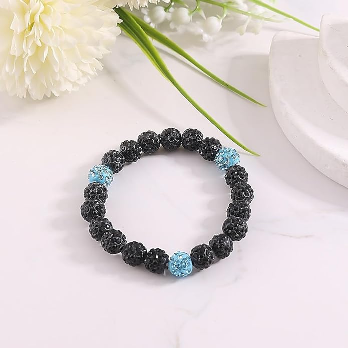 Baseball Bracelet for Women Men Baseball Mom Accessories Essentials Stuff Sparking Bead Bracelet Jewelry Baseballs Sport Fan Bracelet for Sports Game Team