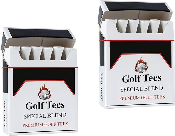 Premium Bamboo Golf Tee 83mm (3.25") Tees | Golf Gifts for Men | Funny Golf Accessory for Golfers | Vintage-Style Tee Case Golf Accessories for Men or Women