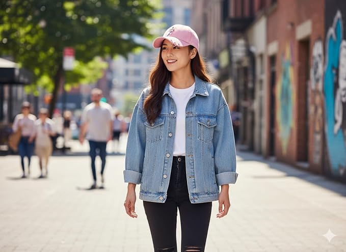 K-pop Metallic Fitted Cap with Ring Chain, Unique Design, Star Embellishment