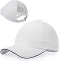 Little Girls Reflective Baseball Cap Criss Cross Ponytail Hat Kids Quick Dry Mesh Summer Sports Hat for Toddler Ages 3-8