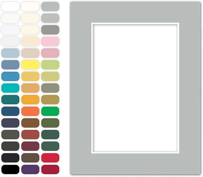 Poster Master Silver Matboard – 4-Ply Acid-Free Picture Mat Board by PosterMaster