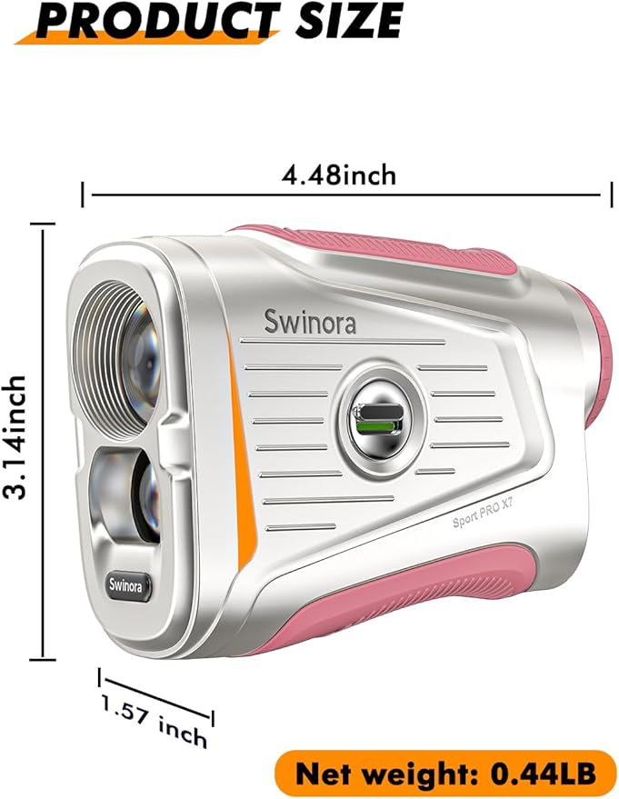 Magnetic Golf Rangefinder with Slope – 7X Magnification, 1300Y Range Finder Golf for All Levels, Fast Flag Lock Vibration, Rechargeable, Waterproof Golf Accessories for Men and Women