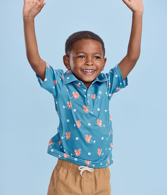 Tipsy Elves Kids and Toddlers Golf Shirts - Athletic Comfort Fit with Quick Dry Material