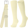 Baseball Socks and Belt for Youth Adult Softball Socks Combo Elastic Waist Belt for Men Kids Boys Girls Women JASGOOD