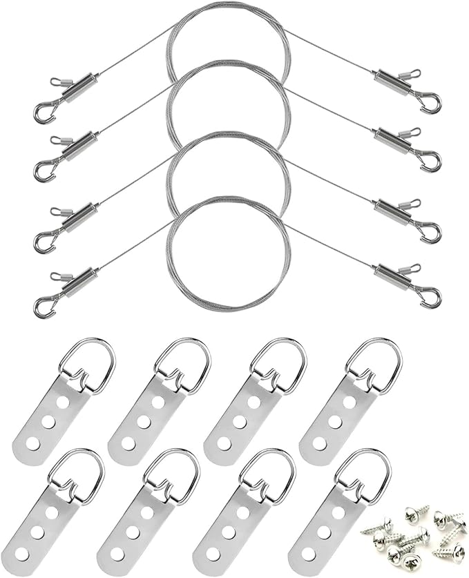 Picture Hanging Wire Kit, for Canvas Paintings/ Mirrors/ Frames by Stalishare