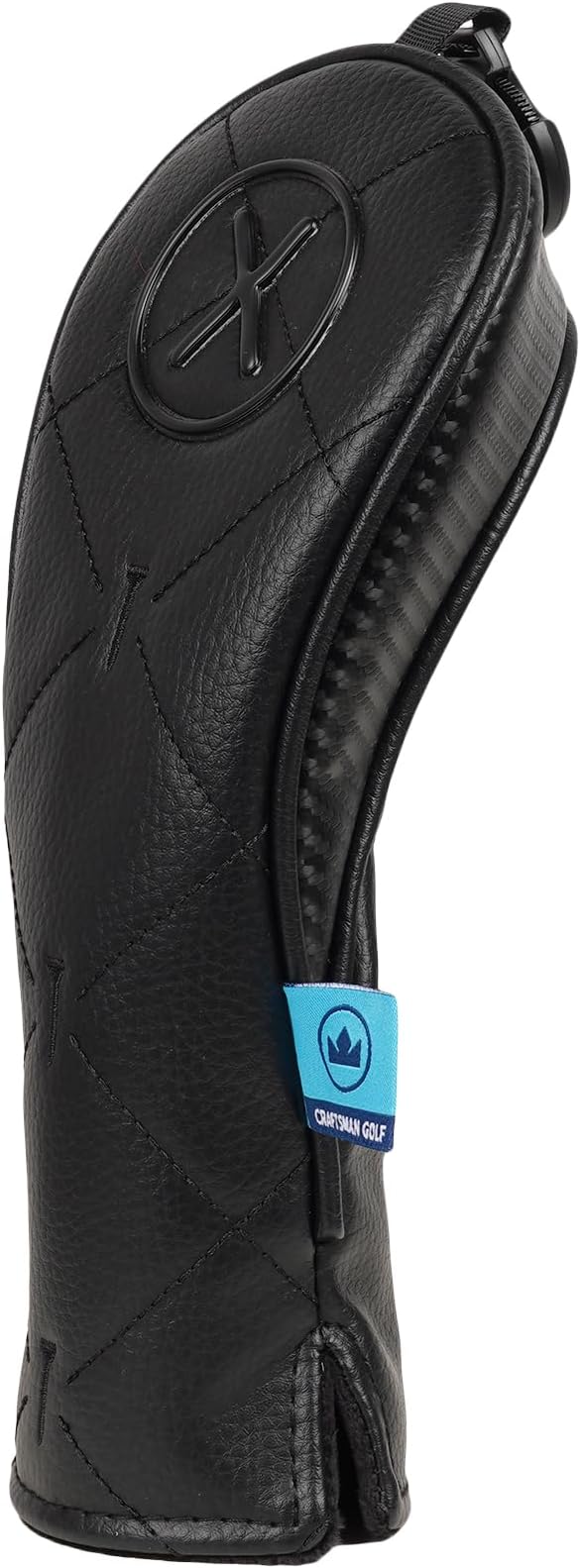 Craftsman Golf Modern Style Premium Black Golf Headcover for 3 5 7 Woods and Driver Hybrids