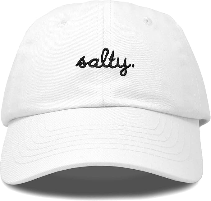 DALIX Salty Embroidered Cotton Beach Baseball Cap Adjustable Dad Hat Womens