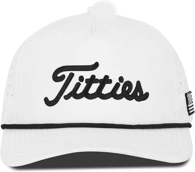 Curves & Clubs Titties Golf Hat - Funny Golf Hat, Titties Hat - Funny American Hat - One-Size-Fits-All - Men's Gifts
