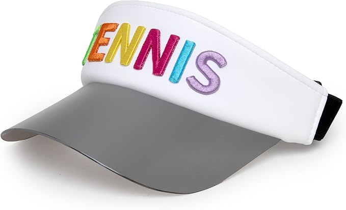 Funky Junque Women's UV 50 Adjustable Sun Visor - Golf Tennis Pickleball - Sports Themes Solid Colors Easter Pastels