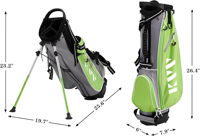 KVV Junior Golf Stand Bag, Lightweight Golf Stand Bag for Children Kids Ages 4-6/7-9/10-12