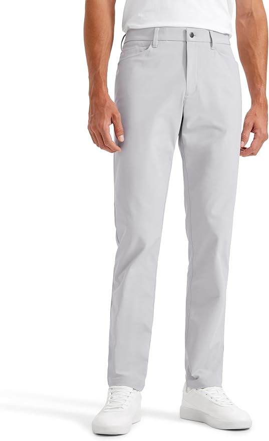 CRZ YOGA All Day Comfy 5-Pocket Golf Pants for Men - 28"/30"/32"/34" Quick Dry Lightweight Casual Work Stretch Trousers