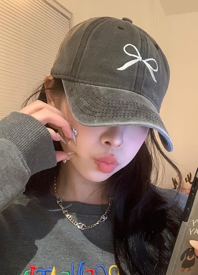 Bow-Tie Baseball Cap for Women Fashion Sun Hats for Women Trucker Hat Y2k Sun Cap Visor Cap Hiking Travel Trendy 2026