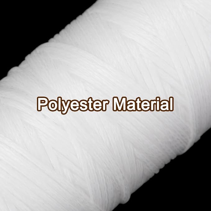 uxcell Leather Sewing Waxed Thread, 55 Yards / 50m 0.8mm 150D Flat Polyester - Image 3