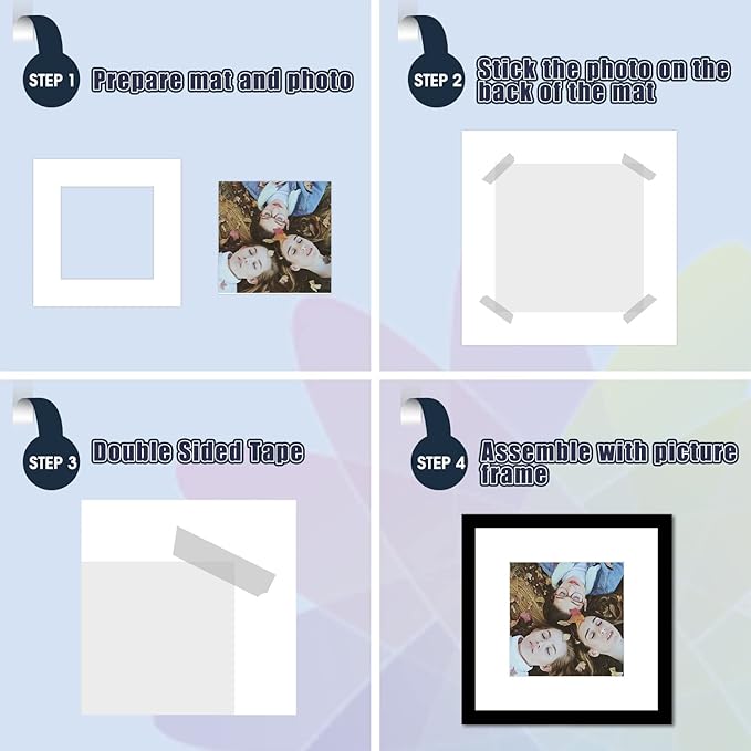 Mat Board Center, 16x16 for 12x12 White Photo Picture Mats - Image 6