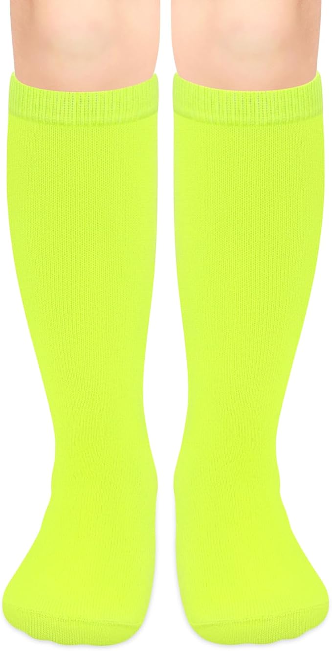 Olreco 1 Pack Toddler Kids Youth Soccer Socks Girls Boys Baseball Socks Youth Knee High Softball Football Accessories Cotton