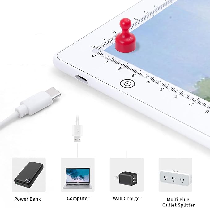 Zocelight A4 Light Box for tracing, Ultra-Thin Magnetic led Light pad for - Image 3