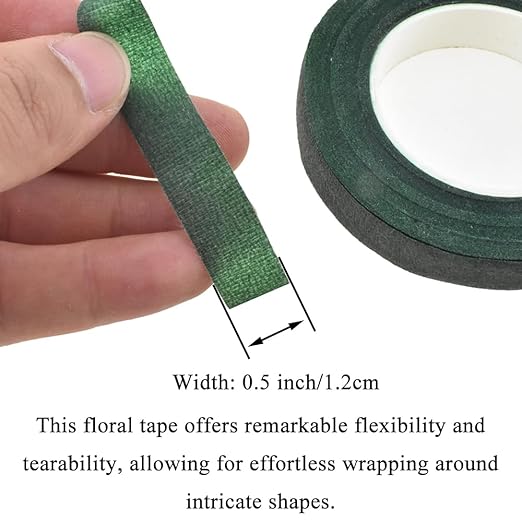 HAHIYO Dark Green 3Rolls 0.5Inch Wide Floral Tape - Image 3