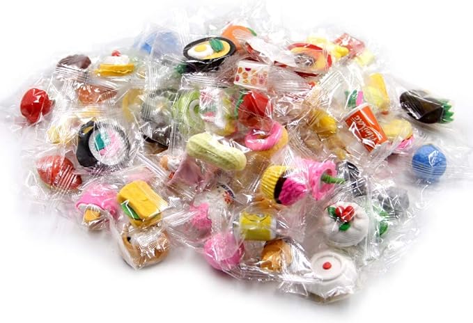 72 Pcs Assorted Food Pencil Erasers Toy Set, Cake Dessert Fruit Puzzle Erasers - Image 3