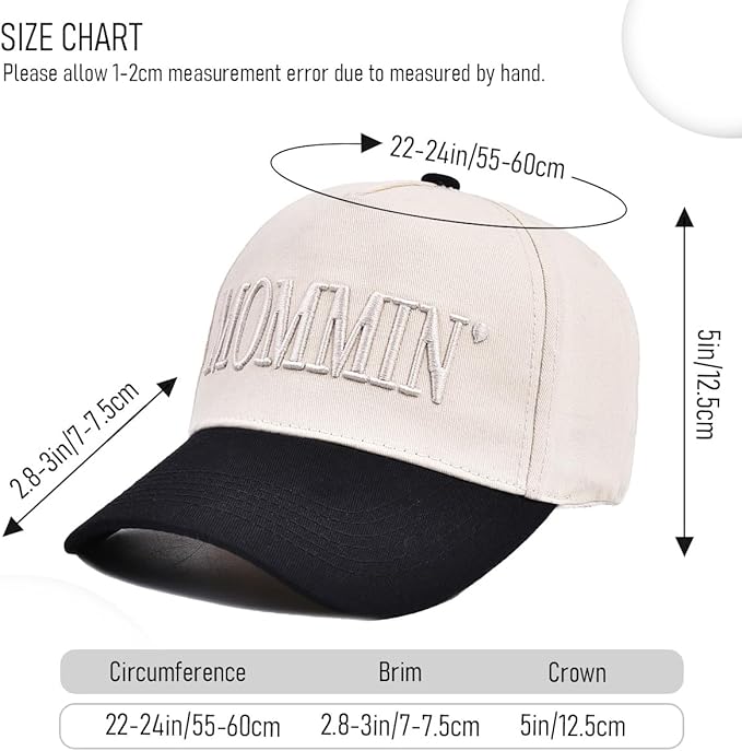 Women’s Mommin Trucker Hat – Vintage Two-Tone Ponytail Baseball Cap, Embroidered Adjustable Hat, Great Gift for Mom & Women