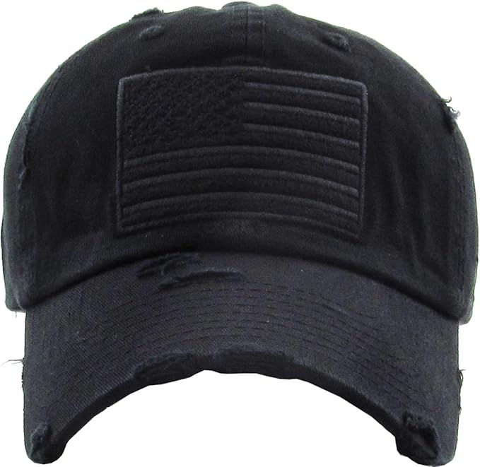 KBETHOS Flag USA America Military Thin Blue Line Thin Red Line Vintage Distressed Baseball Cap Dad Hat Unisex Adjustable…