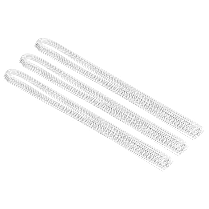 PATIKIL 32 Inch 22 Gauge Floral Stem Wire, 3 Pack/120 Pieces Bouquet Stem Paper by PATIKIL