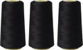Sewing Thread Cone Set, 3 Pack Serger Thread, 3000 Yards Each, All Purpose by Unknown