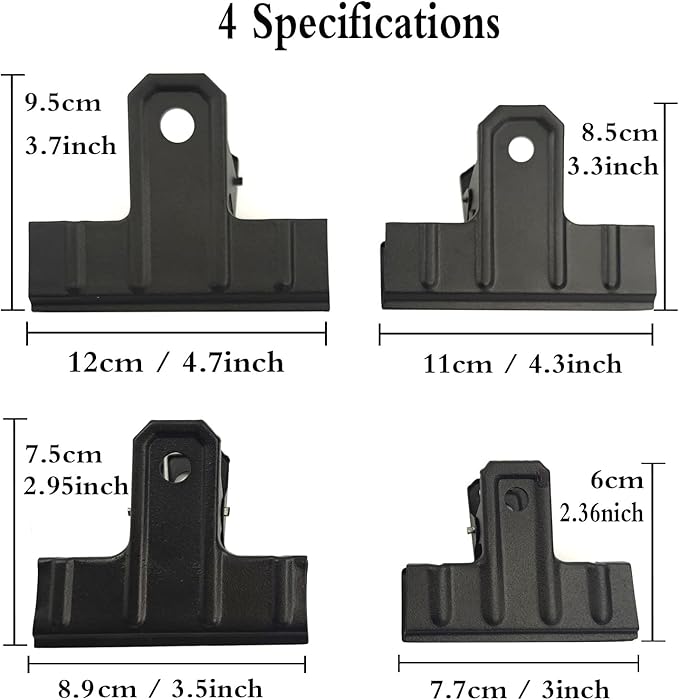 Locci Black Large Bull Clips, Big Clip - Image 7