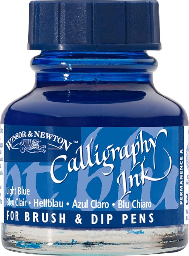 Winsor & Newton Calligraphy Ink, 30ml Bottle, Light Blue by WinsorNewton