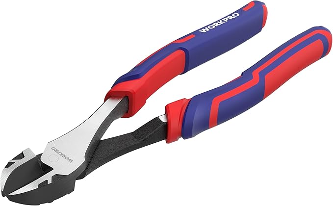 WORKPRO 8 Inch High Leverage Diagonal Pliers, Wire Cutters Heavy Duty in CRV - Image 8