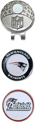 Team Golf NFL Golf Cap Clip with 2 Removable Double-Sided Enamel Magnetic Ball Markers, Attaches Easily to Hats