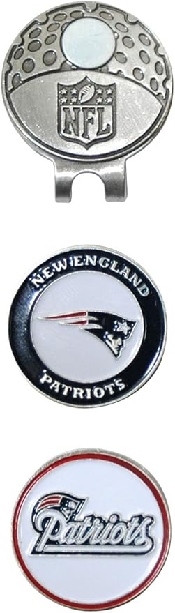Team Golf NFL Golf Cap Clip with 2 Removable Double-Sided Enamel Magnetic Ball Markers, Attaches Easily to Hats