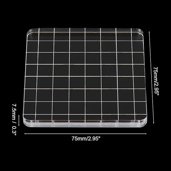 PATIKIL 3"x3" Acrylic Stamp Block - Image 2