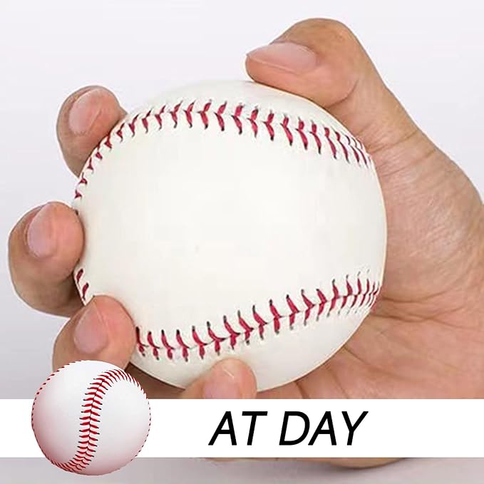 3PCS Light Up Baseball Glow in The Dark Light up Glow Balls Official Size Baseball Gift and Baseball Fans Baseball Accessories