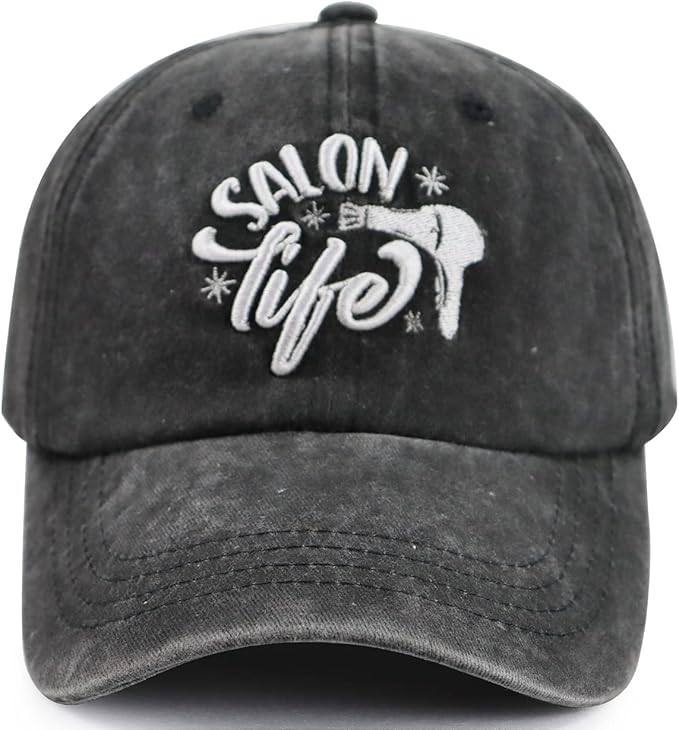 Hair Stylist Salon Life Gifts Hat for Women Men, Adjustable Embroidered Barber Hairstylist Accessories Baseball Cap