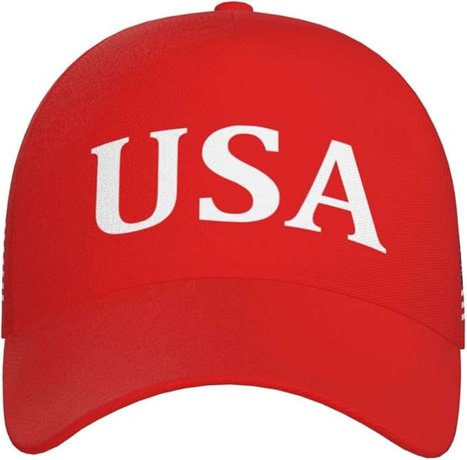 USA Flag Baseball Cap American Patriotic Trucker Hat Father Dad Mother Mom Adjustable Sportswear Hat for Men Women Adults